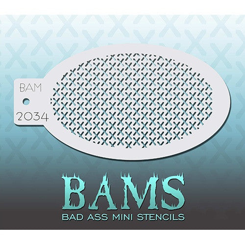 Bad Ass Mini Stencils - BAM2034 - Criss Cross