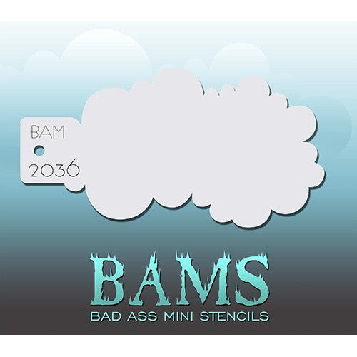 Bad Ass Mini Stencils - BAM2036 - Cloudy