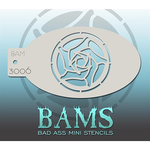 Bad Ass Mini Stencils - BAM3006 - Geometric Rose