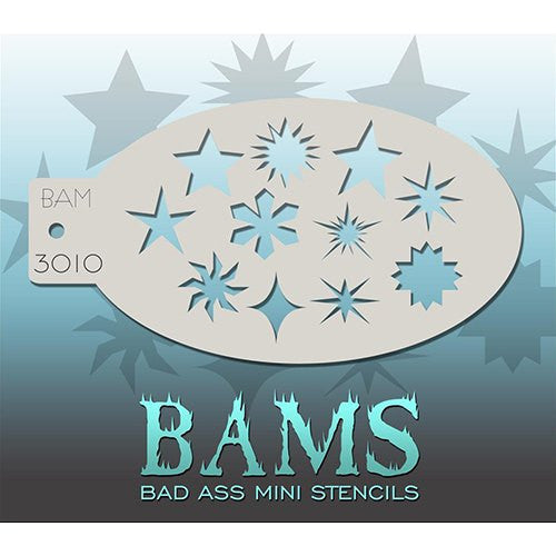 Bad Ass Mini Stencils - BAM3010 - Stars & Shapes
