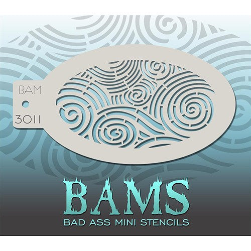 Bad Ass Mini Stencils - BAM3011 - Curvy Curls