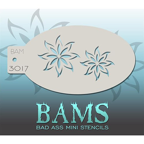 Bad Ass Mini Stencils - BAM3017 - Flower Duo