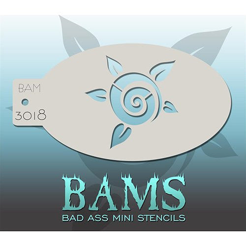 Bad Ass Mini Stencils - BAM3018 - Rose & Leaves