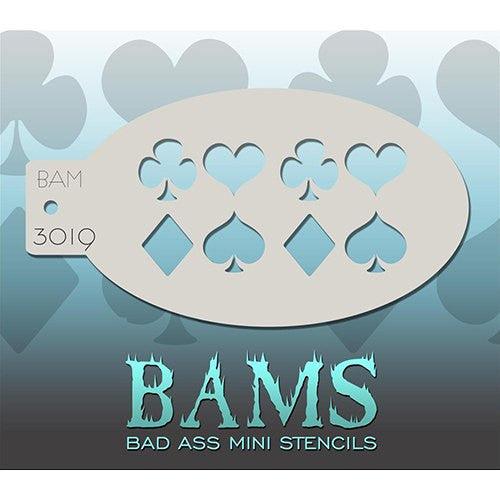 Bad Ass Mini Stencils - BAM3019 - Playing Cards