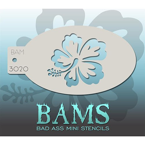Bad Ass Mini Stencils - BAM3020 - Hibiscus