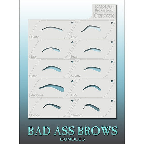 Bad Ass Brow Stencil Bundle - BABB4801 Charismatic