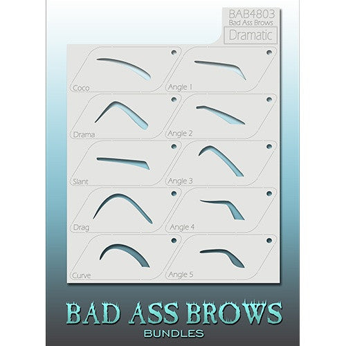 Bad Ass Brow Stencil Bundle - BABB4803 Dramatic