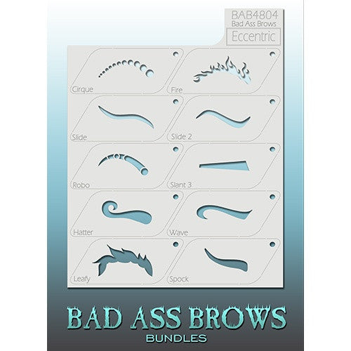 Bad Ass Brow Stencil Bundle - BABB4804 Eccentric