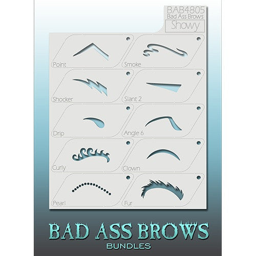 Bad Ass Brow Stencil Bundle - BABB4805 Showy