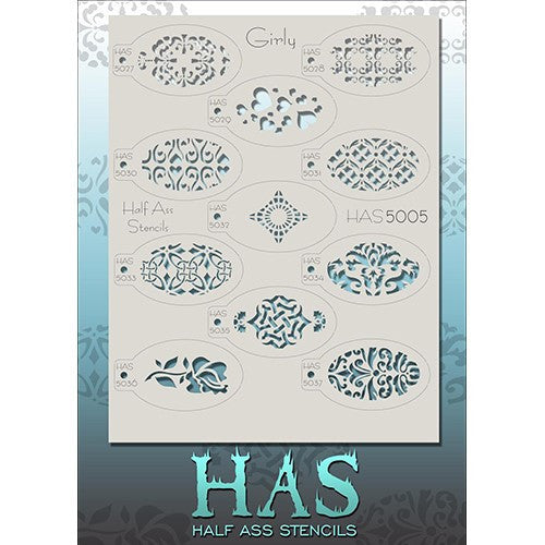 Half Ass Face Paint Stencils