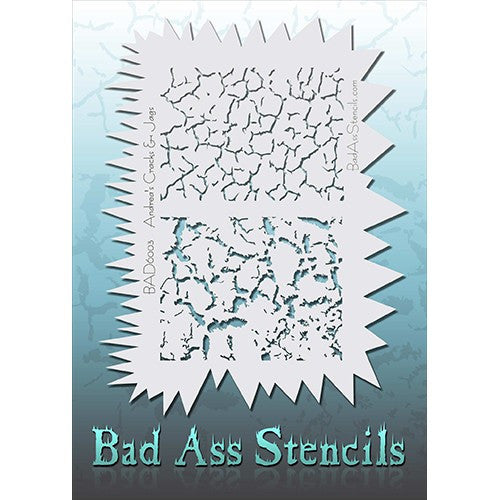 Bad Ass Full Size Stencils - BAD6003 - Cracks and Jags