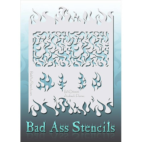 Bad Ass Full Size Stencils - BAD6006 - Flames