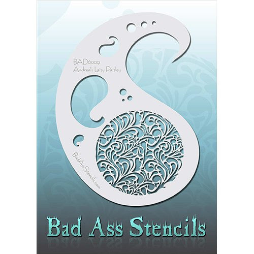 Bad Ass Full Size Stencils - BAD6009 - Laizy Paizley