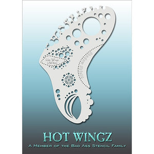 Bad Ass Hot Wingz Face Paint Stencils