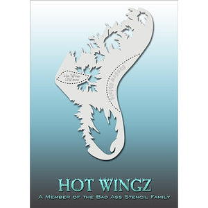 Bad Ass Hot Wingz Face Paint Stencils