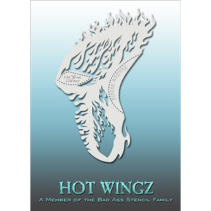 Bad Ass Hot Wingz Face Paint Stencils