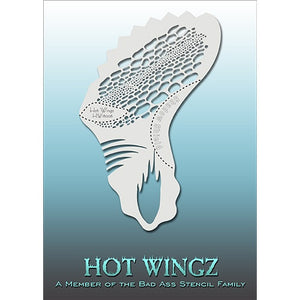 Bad Ass Hot Wingz Face Paint Stencils