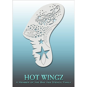 Bad Ass Hot Wingz Face Paint Stencils