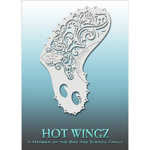 Bad Ass Hot Wingz Face Paint Stencils