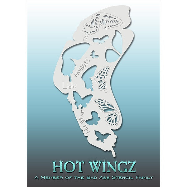 Bad Ass Hot Wingz Stencils - HOTWING8013 - Light
