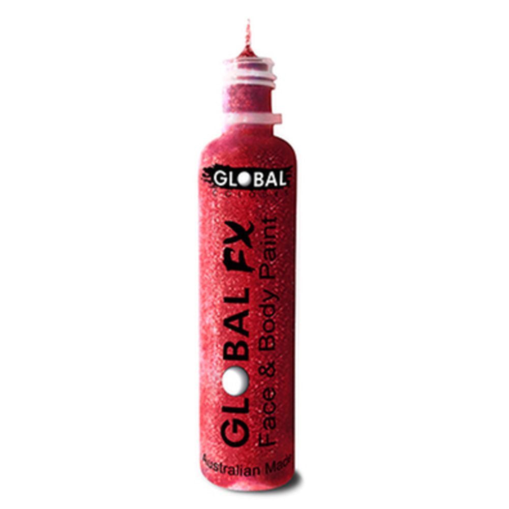 Global FX Red Glitter Gel (36 ml)