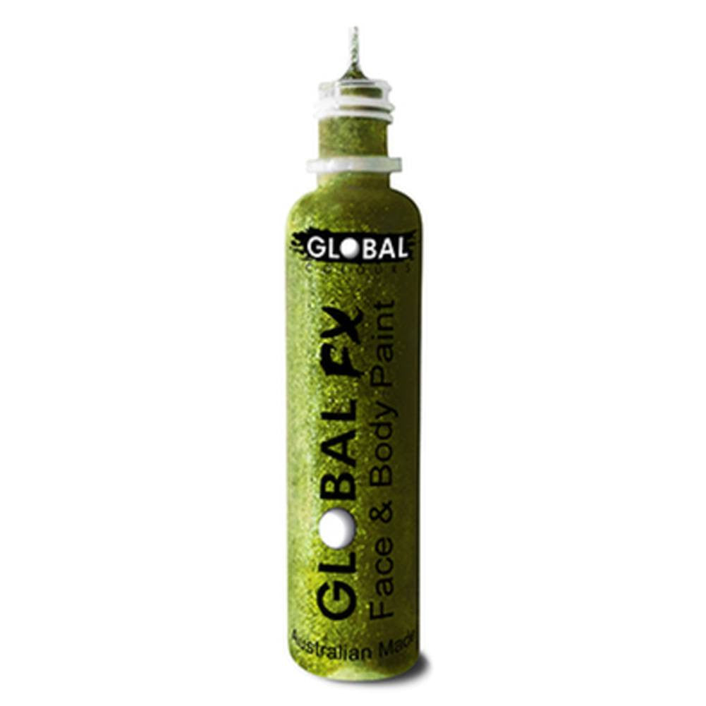Global FX Lime Green Glitter Gel (36 ml)