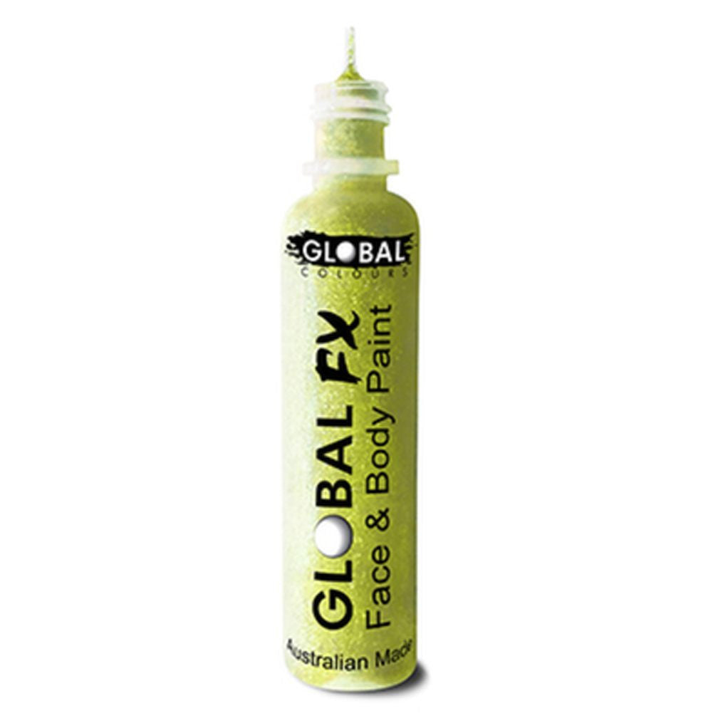 Global FX Iridescent Yellow Glitter Gel (36 ml)