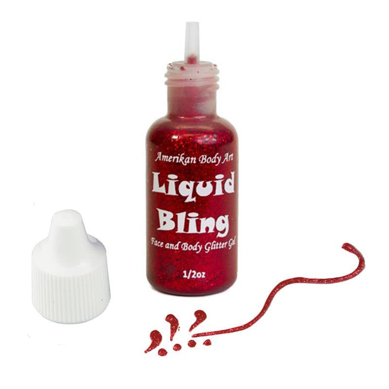 Amerikan Body Art Firetruck Red Liquid Bling Glitter  (0.5 oz)