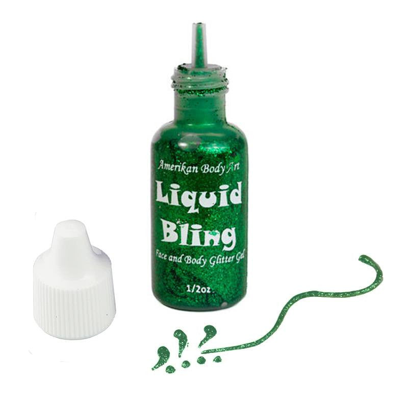 Amerikan Body Art Emerald Green Liquid Bling Glitter  (0.5 oz)