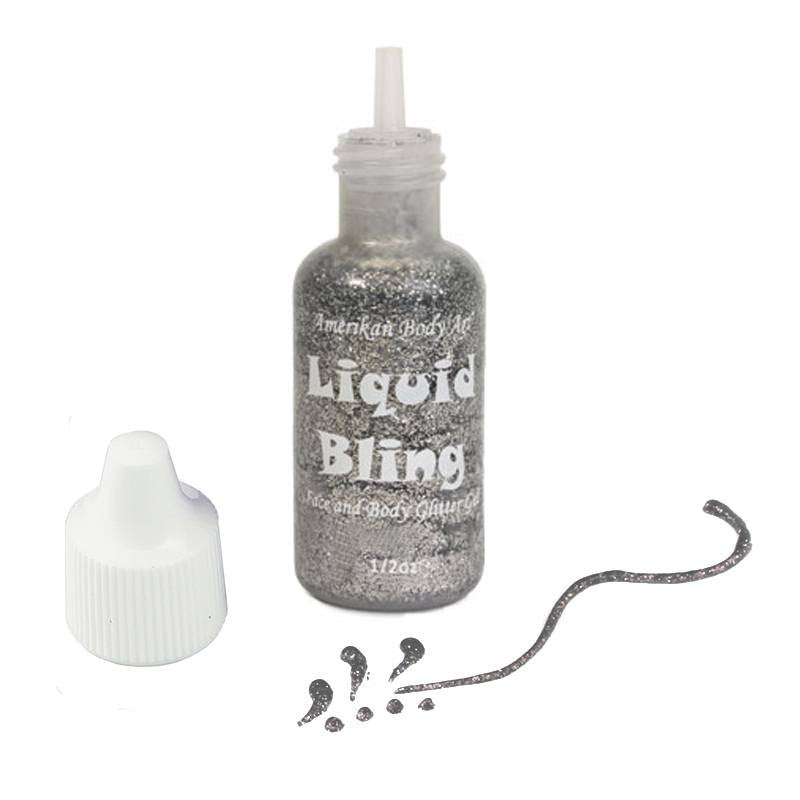 Amerikan Body Art Chrome Silver Liquid Bling Glitter  (0.5 oz)