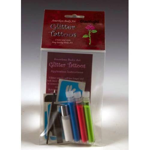 Amerikan Body Art 3 Color UV/Blacklight Mini Glitter Tattoo Kit