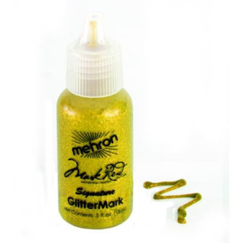 Mehron Gold GlitterMark Liquid Glitter GD (0.5 oz)