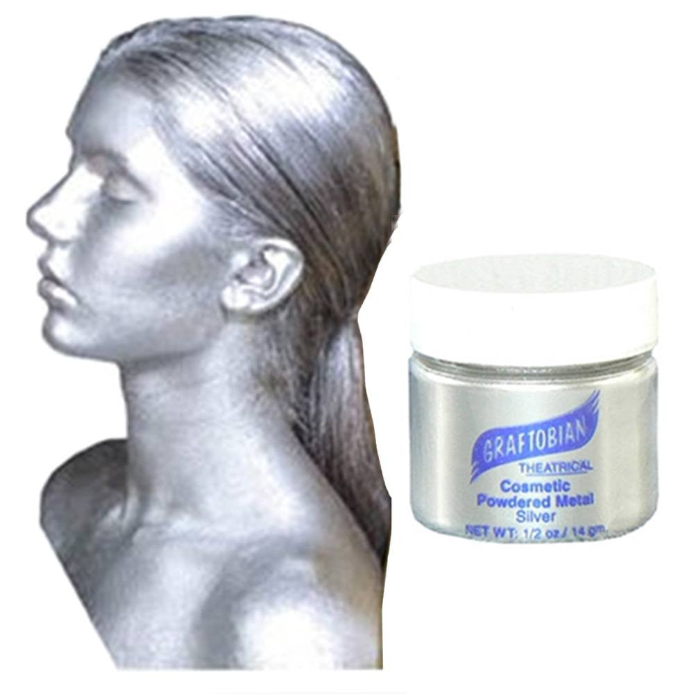 Graftobian Metallic Silver Cosmetic Powdered Metal (0.5 oz)