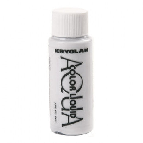 Kryolan Aquacolor White Liquid Face Paint  (1 oz)
