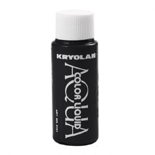 Kryolan Aquacolor Black Liquid Face Paint  (1 oz)