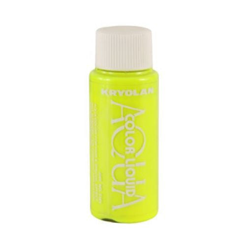 Kryolan Aquacolor Day Glow Yellow Liquid Face Paint  (1 oz)
