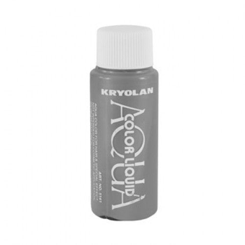 Kryolan Aquacolor Metallic Silver Liquid Face Paint  (1 oz)