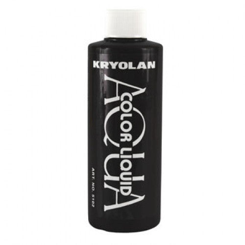Kryolan Aquacolor Black Liquid Face Paint  (4 oz)