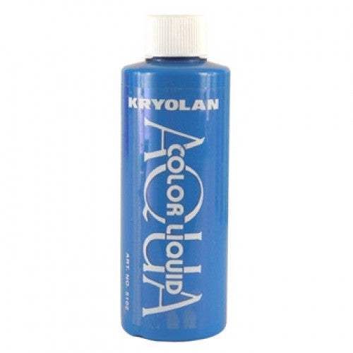 Kryolan Aquacolor Day Glow Blue Liquid Face Paint  (4 oz)
