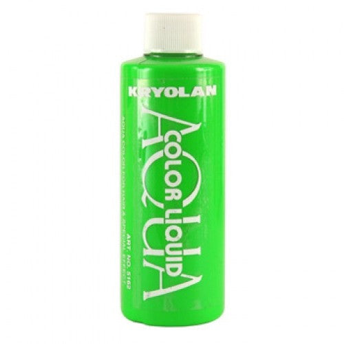 Kryolan Aquacolor Day Glow Green Liquid Face Paint  (4 oz)