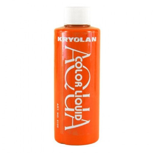Kryolan Aquacolor Day Glow Orange Liquid Face Paint  (4 oz)