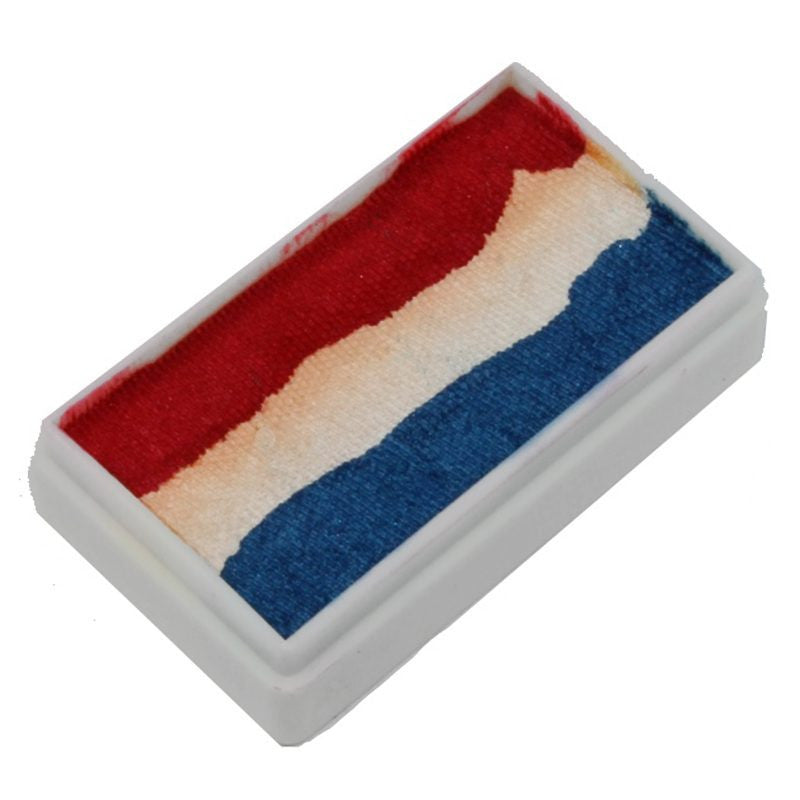 TAG 3 Pearl Color Red/White/Blue 1-Stroke Split Cake (30 gm)