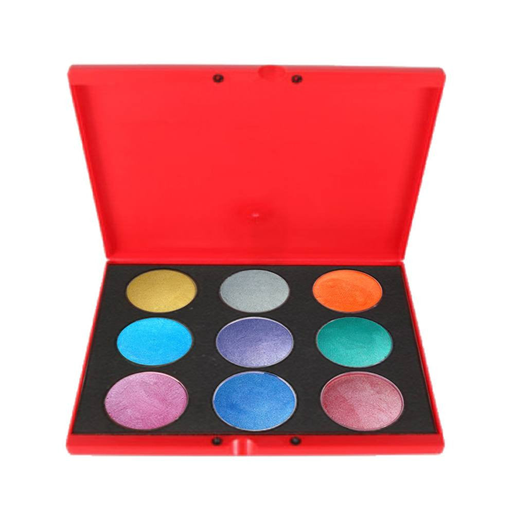 Kryvaline 9 Color Metallic Face Paint Palette (30 gm each)