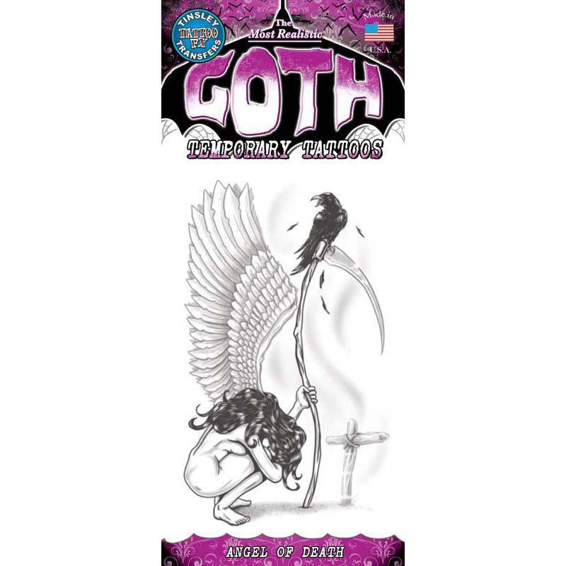 Tinsley Transfers Angel of Death Gothic Temporary Tattoo