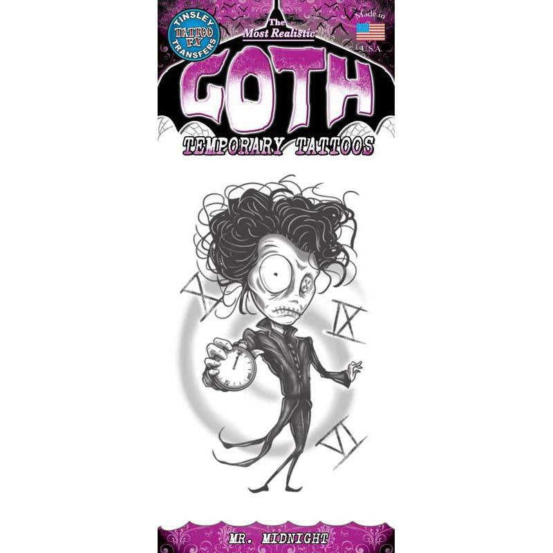 Tinsley Transfers Mr. Midnight Gothic Temporary Tattoo