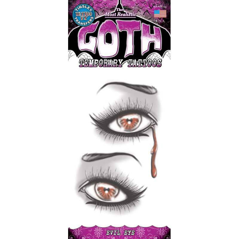 Tinsley Transfers Evil Eye Gothic Temporary Tattoo