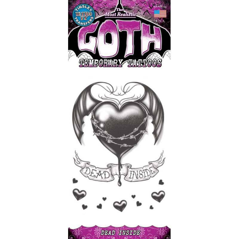 Tinsley Transfers Dead Inside Gothic Temporary Tattoo