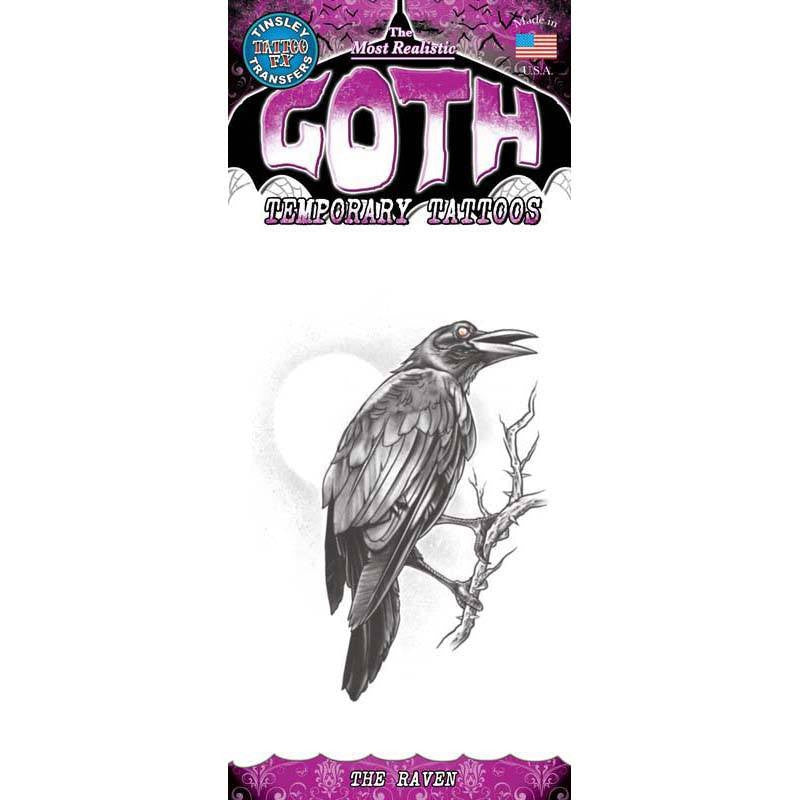 Tinsley Transfers The Raven Gothic Temporary Tattoo