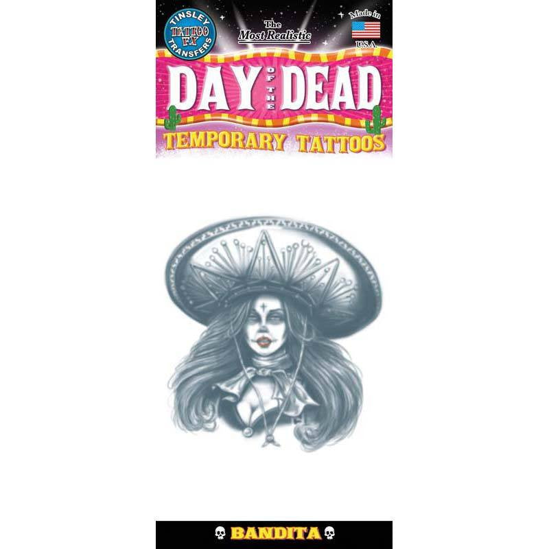 Tinsley Transfers Bandita Day Of The Dead Temporary Tattoo