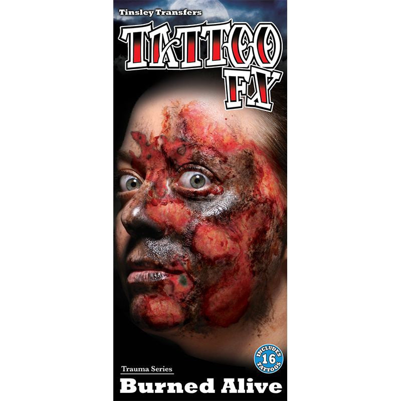 Tinsley Transfers Burned Alive Gorywood Temporary Tattoo